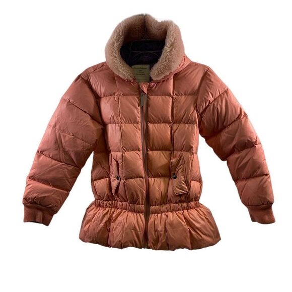 Hanna Andersson Pink Puffer Hoodie Jacket Size 10 - Picture 1 of 9